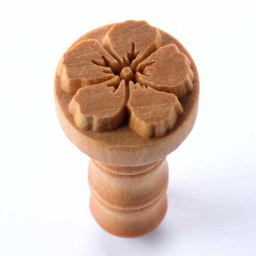 MKM Hibiscus Flower 2.5cm wood stamp